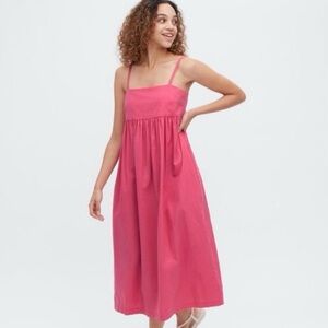 Uniqlo Linen-Blend Gathered Camisole Dress Women’s XS